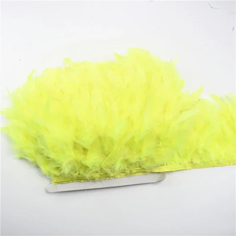 Colored Fluffy Turkey Feathers Trim Tassel Fringe Ribbon Marabou Feather Tape Boa Sewing Costume Clothing Accessories Decoration