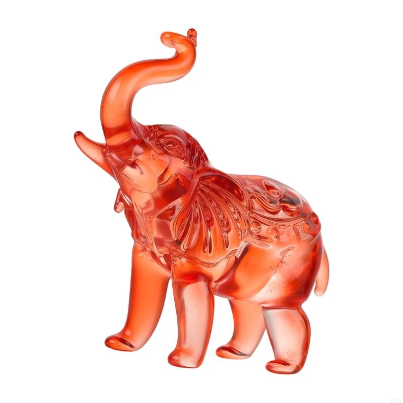 Crystal Elephant Figurines Glass Elephant Statues Crystal Animal Collectible Figurines Ornament Tabletop Decoration HX6C