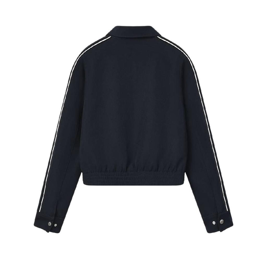 FILA Heritage Woven Polo Collar Zip Long Sleeve Jacket Women jackets F11W618707F-DB