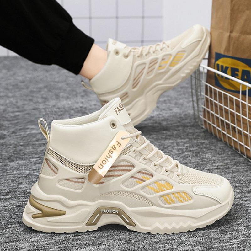 Herren High-Top Sneaker Sommer Atmungsaktiv Luftkissen Laufschuhe Männliche Stiefeletten Modedesigner Rutschfeste Tennisschuhe