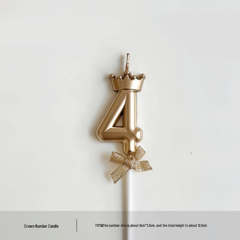 Cute Bowknot Dessert Cake Candle Decoration for Birthday Parties