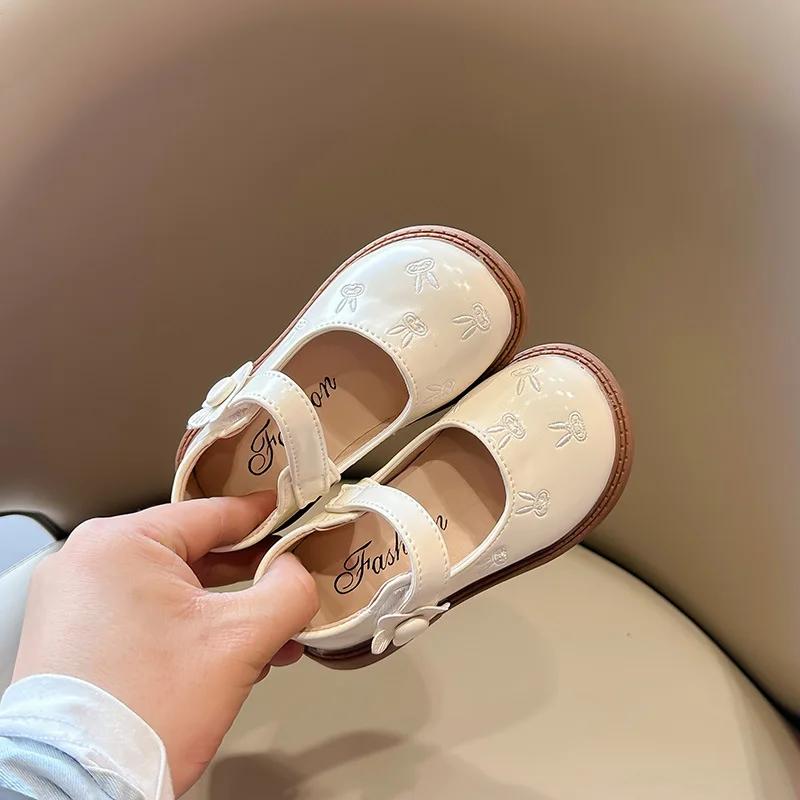 Girls Shoe Soft Sole School Shoes for Children Fashion Leather Shoes Designer Kid Princess Shoes Sneakers Chaussure Enfant Fille