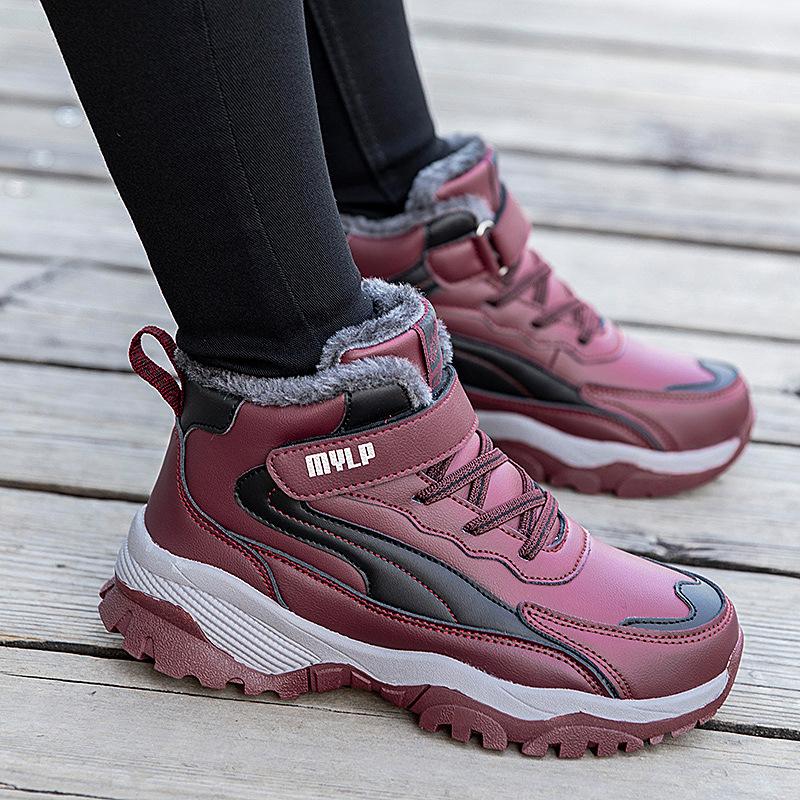 Brand elderly shoes winter waterproof cotton shoes non-slip dad northeast warm piled thickened middle-aged and elderly snow boots