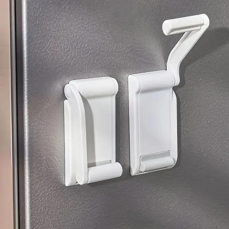 2PCS Paper Towel Rack Kitchen Refrigerator Roll Holder Punch-free Wall-mounted Magnetic Absorption Rack Plastic Wrap Hanger