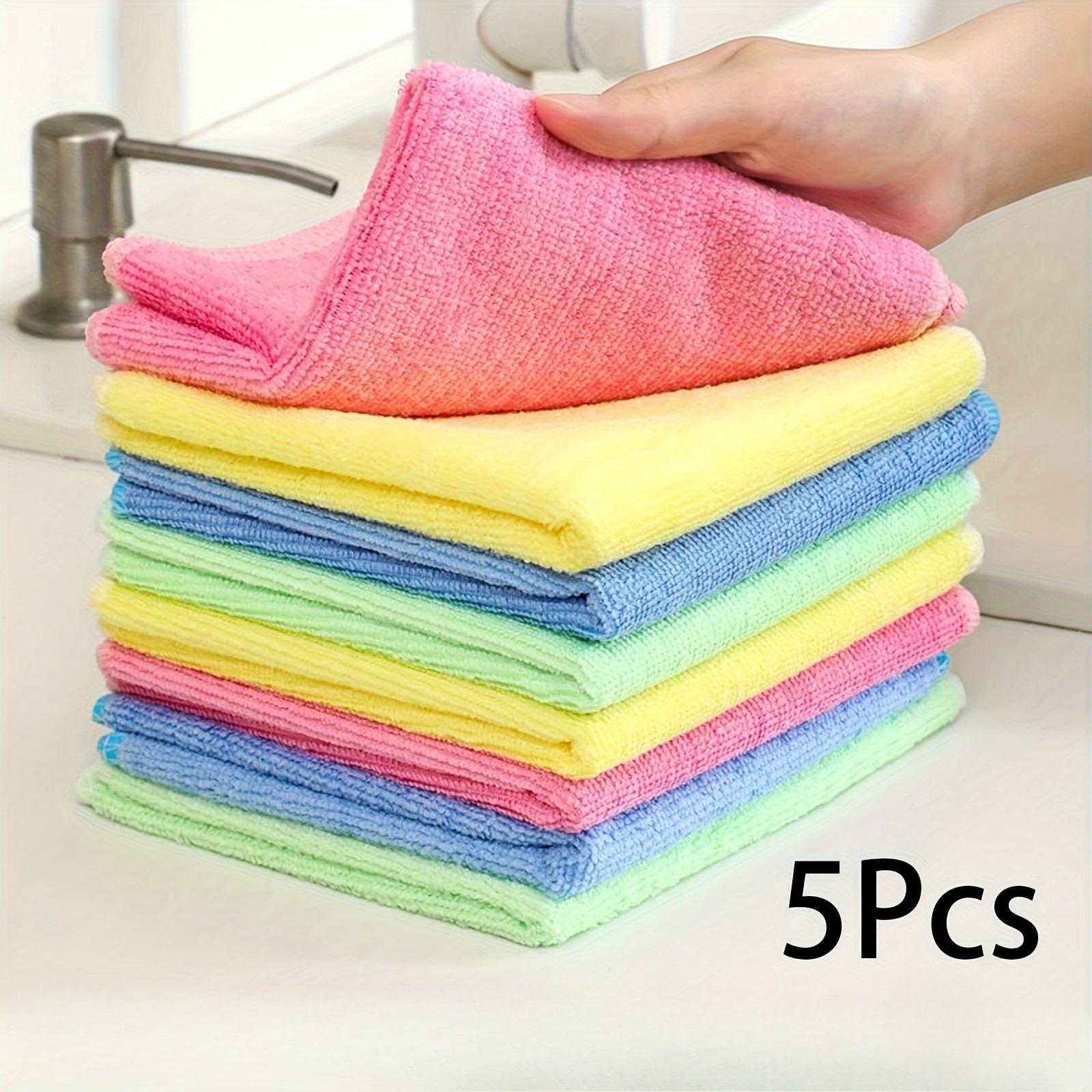 

5 шт. Кухонные салфетки, Многоразовые чистящие салфетки, Безмасляные салфетки для посуды, Многоцелевые чистящие полотенца, Бытовые салфетки, Кухня, Ванная комната