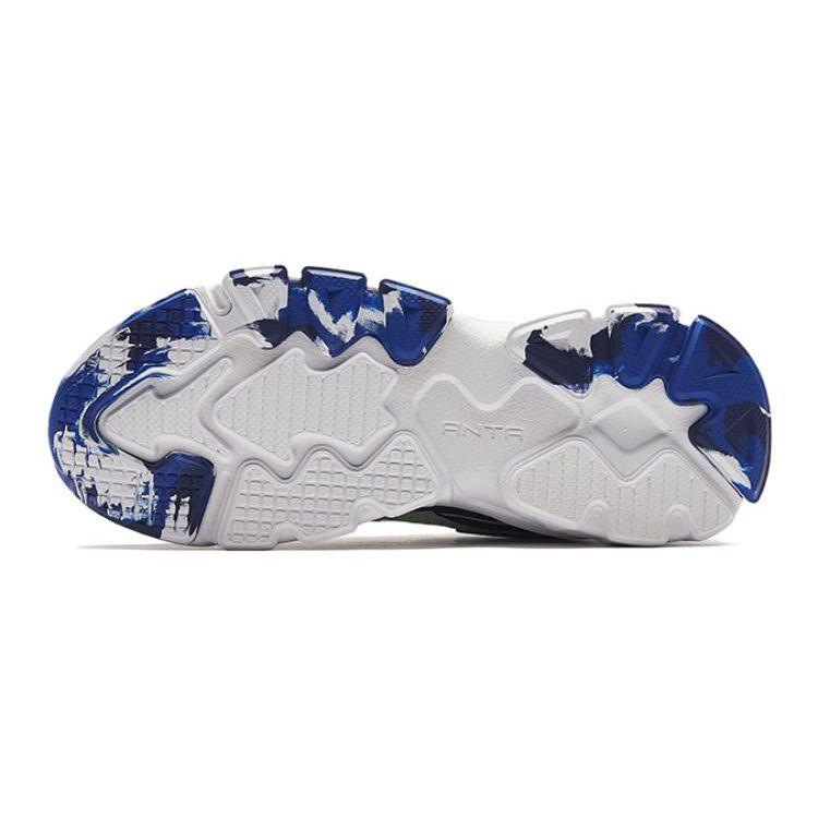 Anta Comfortable Versatile Non-Slip Shock Absorbing Durable Lightweight Low-Top Kids Running Shoes Kids sneaker White Blue A312418861-3