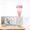 LED Projection Alarm Clock for Bedroom Ceiling Wall Mirror Digital Desktop Clock with 180° Rotatable Projector Snooze Temperature