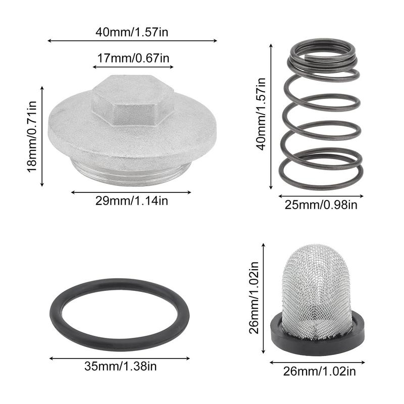 Scooter Oil Drain Plug Engine Sump Screw Plug With Spring Filter Scooter Accessories For Scooter Replacement Parts