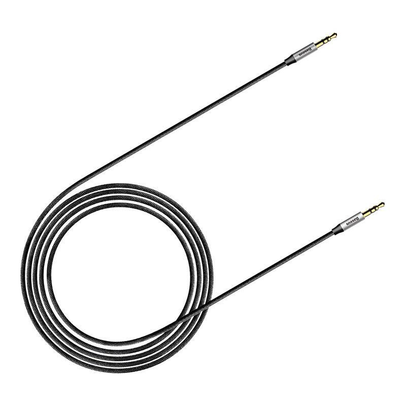 Kabel Audio Mini Jack 3,5Mm Aux Baseus Yiven 1,5M (Czarno-Srebrny)