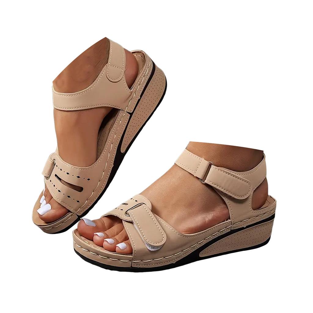 Women'S Sandals Size 12 Sleeve Foot A Word Comfortable Fish Mouth Sandals Retro Women Sandals Shoes Big Size Shoes For Woman