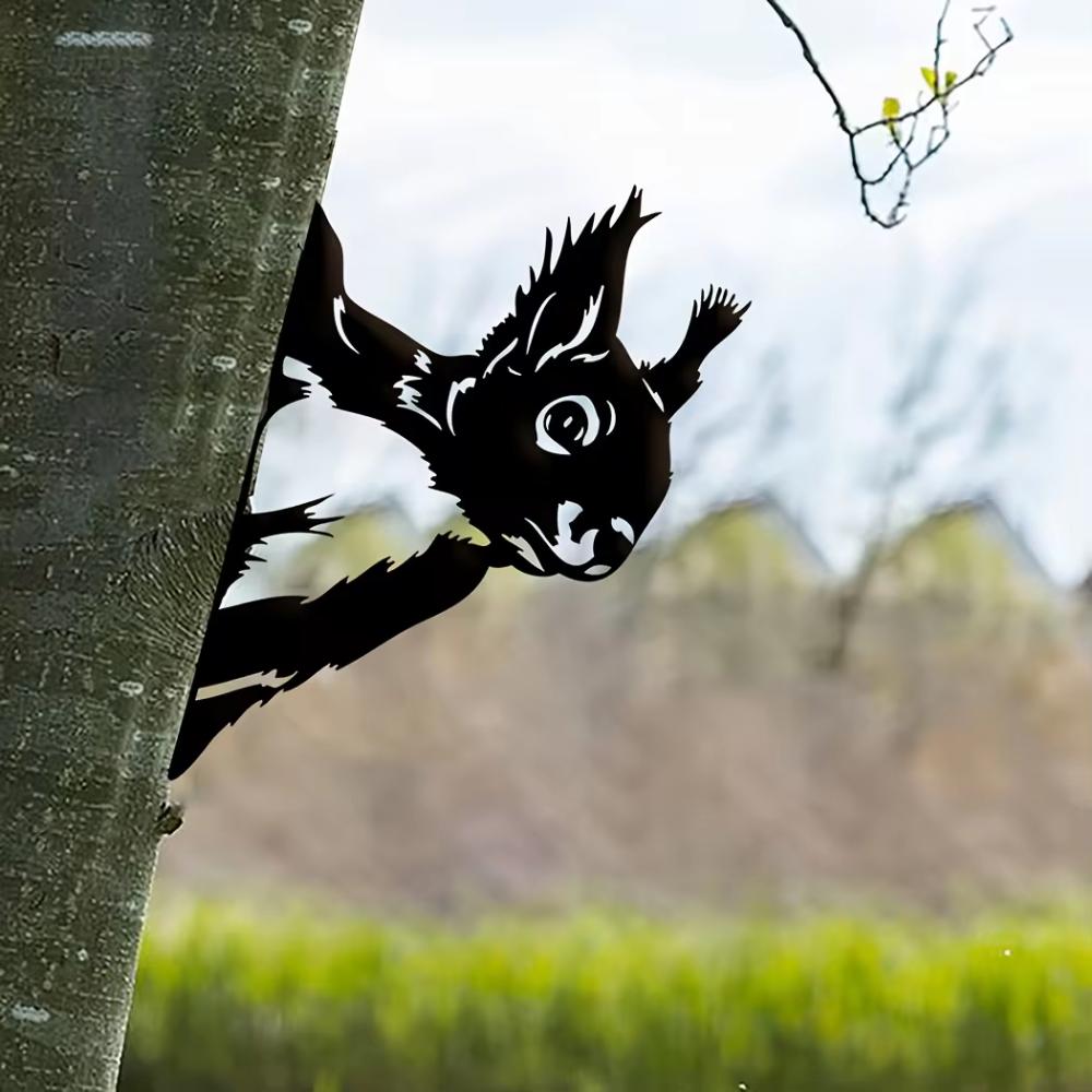 Stylish 1pc Bird Family Metal Garden Sign Cutout Metal Art An Elegant Metal House Sign for Home Gardens Yards Patios and Outdoor