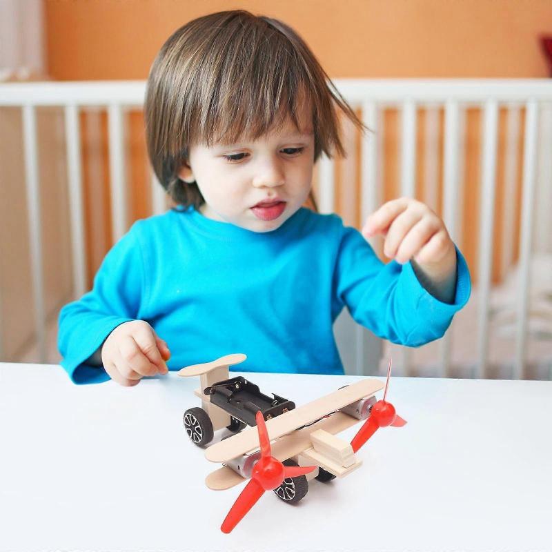Puzzle Science Experiment Handicraft Technology Electric Taxi Aircraft Educational Equipment Material Package Toy Playsets