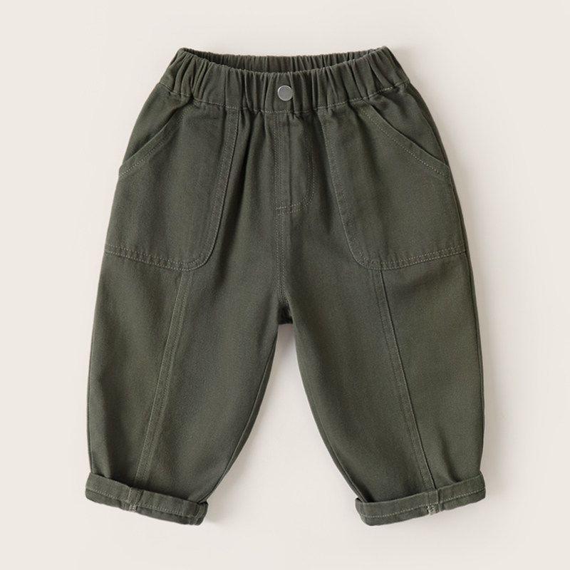 Right European Style Boys' Pure Cotton Casual Simple Pants 2026 New Spring and Autumn Children's Clothing Baby Boys' Pants