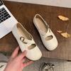 Fashion Women Ballets Flats Shoes Real Leather Cross Strap Classic Ballerinas Low Heels Shoes Casual Daily Dress