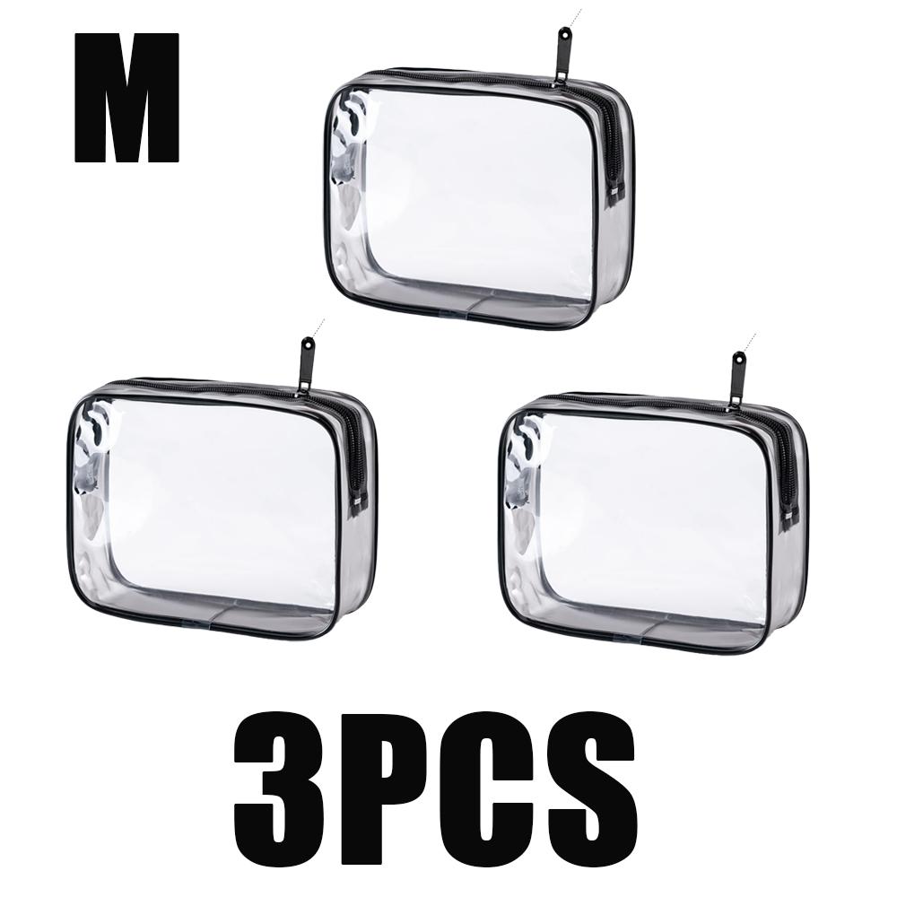 1/3pc Travel Organizer Bath Toiletry Wash Storage Bag Multifunction Large Capacity Waterproof Transparent With Zipper Women Gift