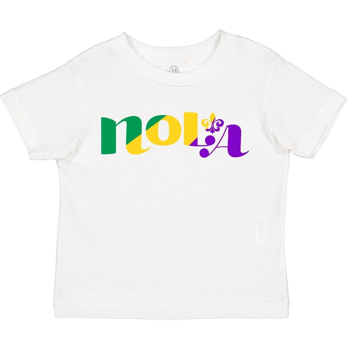 Inktastic New Orleans, Louisiana Toddler kids boys T-Shirt Mardi Gras Nola City Cuisine De 120