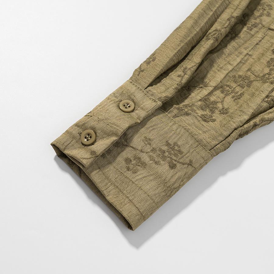 Europäisches & Amerikanisches Damen Jacquard Lockeres Hemd und Lässige Hose Zweiteiliges Set