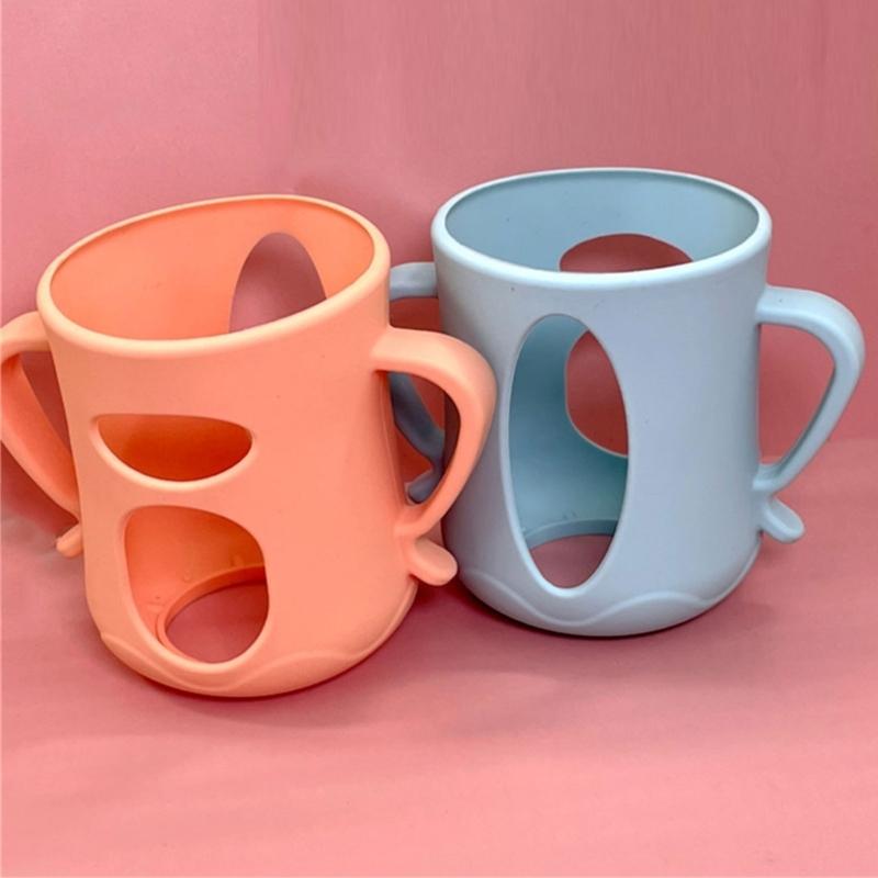 Hitzebeständige Silikon-Babyflaschenhülle mit rutschfestem Griff für sicheren Halt und Hitzeschutz