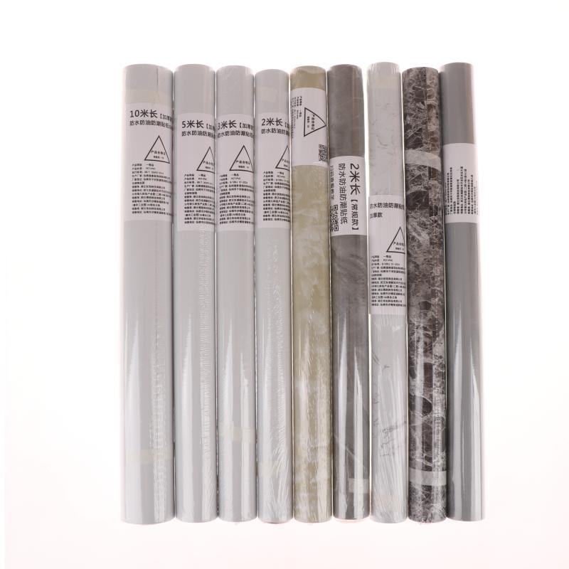 Film auto-adhésif en marbre pour cuisine, poêle à Film résistant à l'huile, étanche à l'humidité, autocollant de carrelage de rénovation d'armoire de comptoir