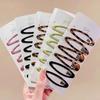 6Pcs/Pack Geometric Leopard Solid Snap Hairpins  Alloy Bobby Pins Water-Drop Oval Hair Clips Headwear For Women Girls