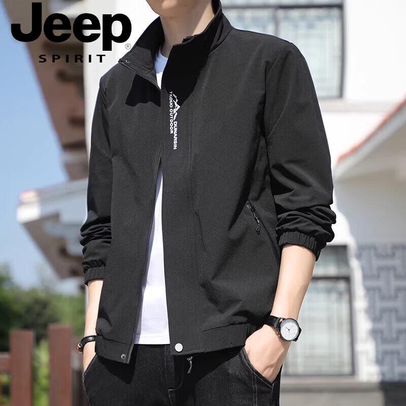 JEEP SPIRIT Men's Stand-up Collar Casual Jacket