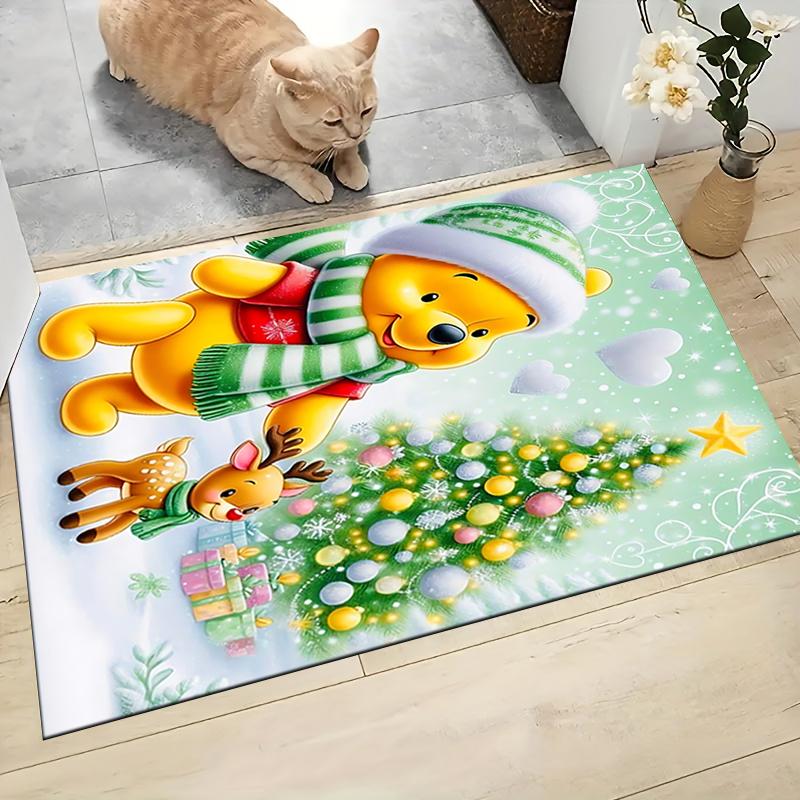 Christmas Winnie Pooh Deer Carpet Rug Soft Washable Anti Slip Home Living Room Sofa Mats Personalized Christmas Rug