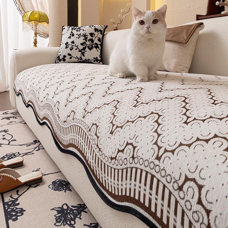 New Special-Shaped Sofa Cushion, Universal In All Seasons, High-End Non-Slip Seat Cushion, Straight Row Three-Person Sofa Cover