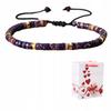 Natural Stone Bracelet Purple Sea Jasper 2 X 4 Mm Adjustable