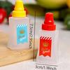 4pcs -Square Squeeze Sauce Bottle, Mini Portable Sauce Bottle, Portable For Salad Sauce, Tomato Sauce