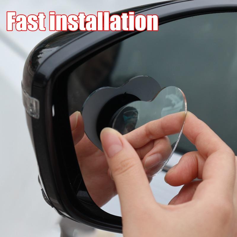 New Adjustable Heart Shaped Car Reversing Aid Rearview Convex Mirror Car Blind Spot Rearview Mirror 360 Degree 2PCS/SET