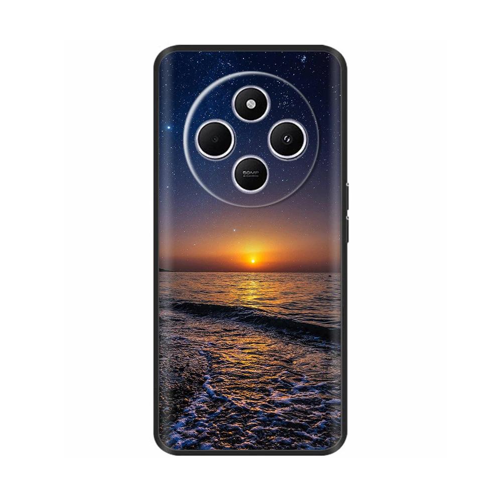 Shockproof Funda For Xiaomi Redmi A4 5G Case 6.88" Soft TPU Silicone Phone Cover For RedmiA4 2024 A 4 Capas Printed Heart Flower