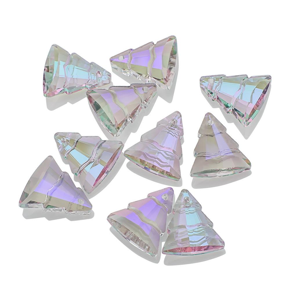 

1Pcs 13x15mm Green Glass Pendants Beads Christmas Tree Shape DIY Making Exquisite Charms Necklace Garment Jewelry Accessories 13X15MM(1pcs)