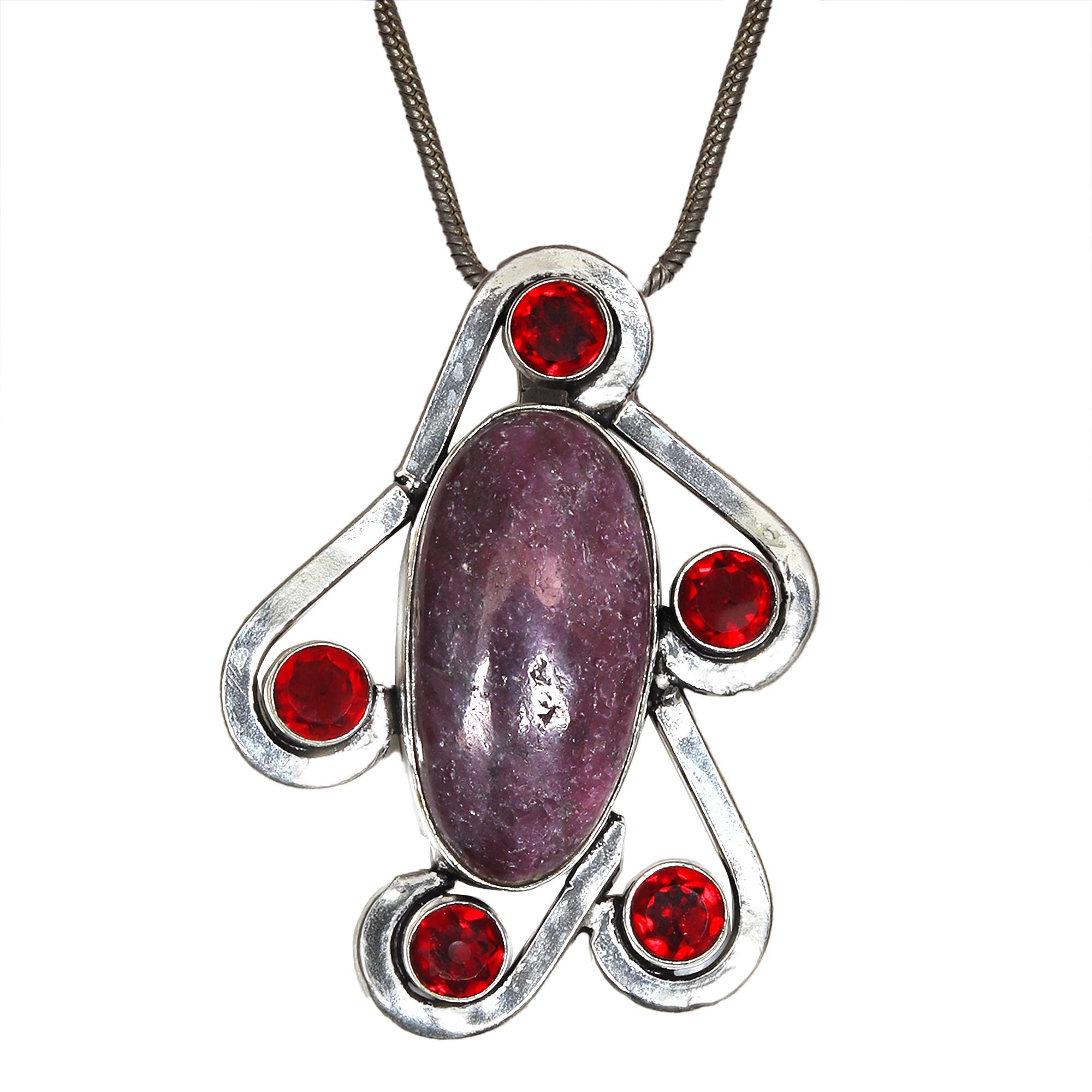 

Ruby Garnet Gemstone Mother s Day Handmade Silver Jewelry Pendant 2