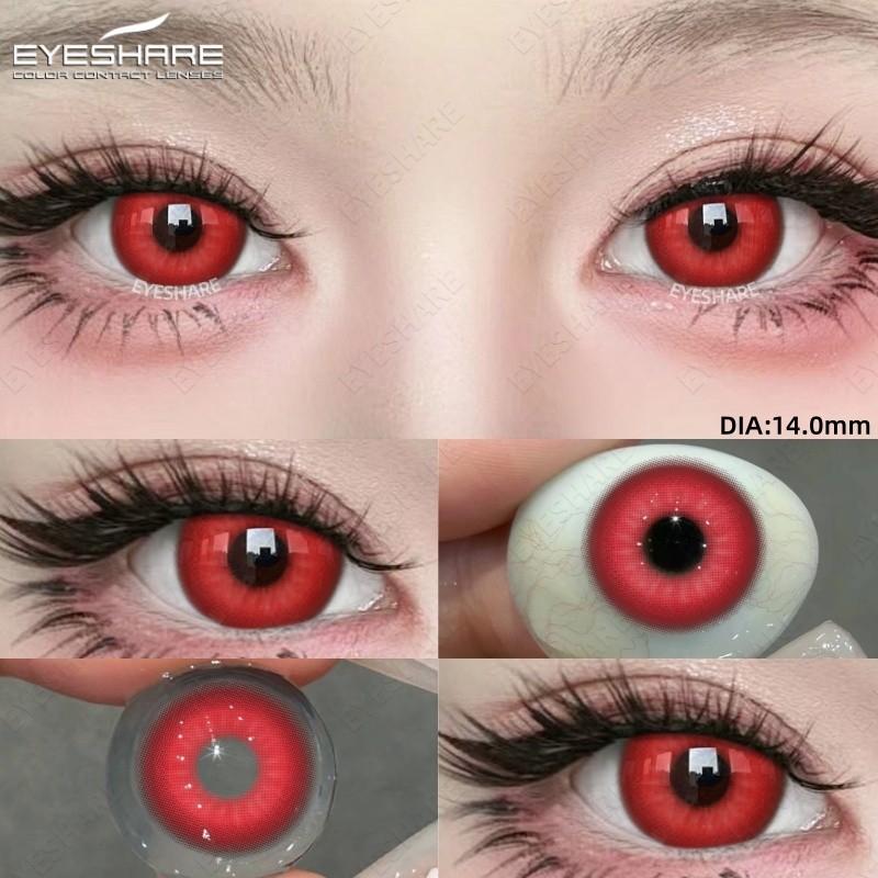 

EYESHARE 1 Pair Cosplay Contact Lenses for Eyes Colorful Red Purple Contacts Lens Anime Cosplay Makeup Cosmetic Beauty Blue Lens