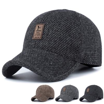Autumn Winter Men Baseball Cap Winter Warm Hat with Ear Thick Winter Thicken Hats Women Hat Fashion Wild Hip Hop Hats Gorras
