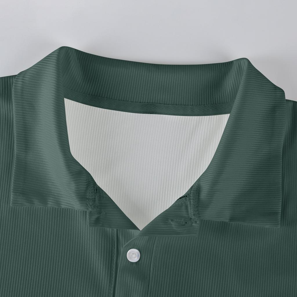 Men's Casual Style Solid Color Loose  Shirt Long-sleeved Top