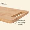 Bambus skjærebrett fortykket dobbeltsidig skjærebrett for kjøtt og grønnsaker kjøkken skjærebrett med vertikal oppbevaring anti-mugg frukt