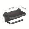 Punch Free Wall Mounted Tissue Storage Rack Paper Roll Shelf Holder Restroom Box Shelve Multi Functional Phone Placement Toilet