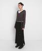 Saendeulig Brushed Maxi Long Skirt_Black