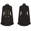 Women's Solid Double Button Pocket Overcoat  Casual Coat Long Sleeve Neck Outerwear Winter Trendy Women's Party Outfit Clothes For Daily Wear Jackets