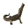 Vintage Antique Bronze Crocodile Creative Mini Alligator Statue Miniature Figurines  Halloween