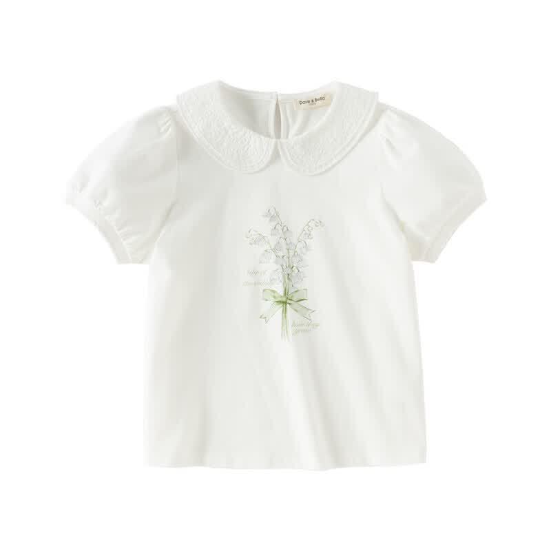 DAVE&BELLA Girls' Summer Short Sleeve T-Shirt
