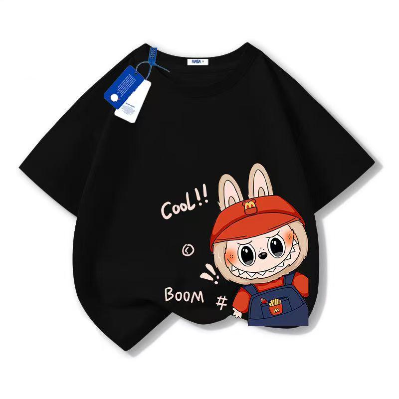 LABUBU Child Casual 3D Print Cartoon Anime Kids T-Shirt Summer Short Sleeve Tee Girl Boy T-Shirt Tops