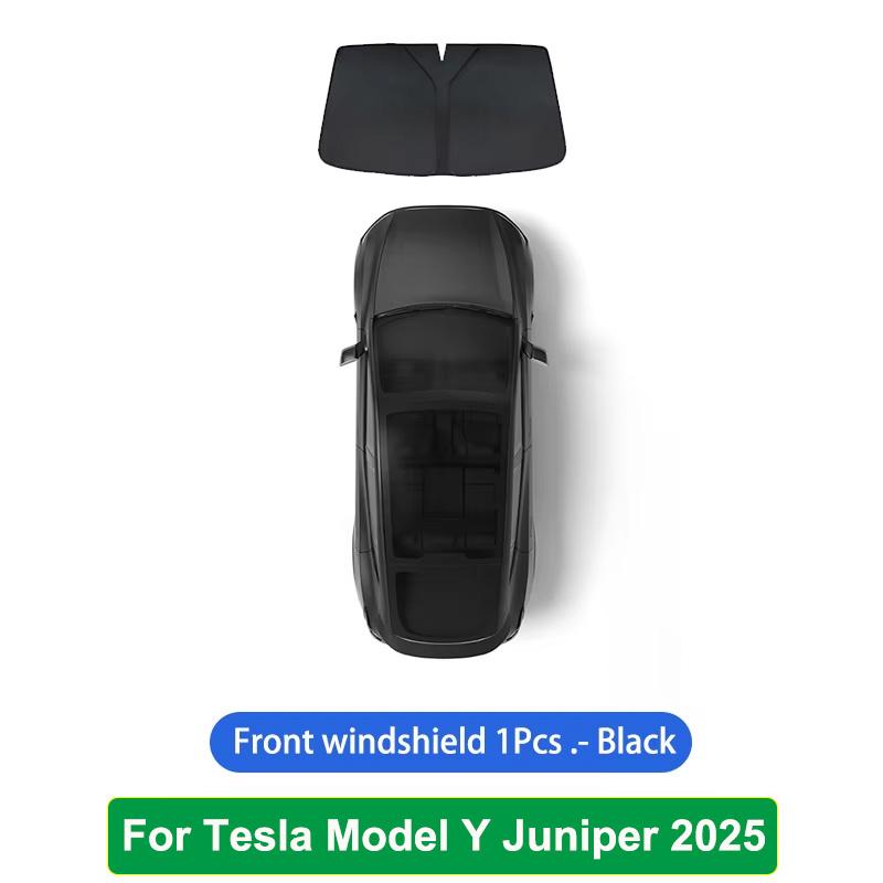 BED1 For Tesla Model Y Juniper 2025 Launch Sun Shade Front Rear Side Window Sunshade Windshield Sun Visor Outdoor Camping Accessories