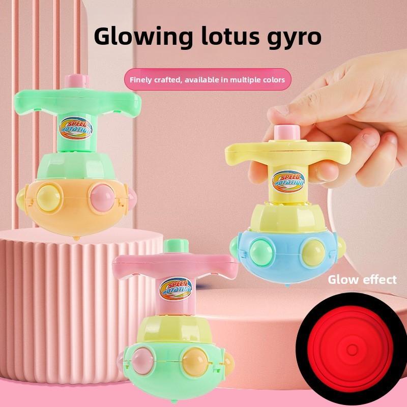 Colored Candy Press Type Rotating Gyroscope With Lighting Function Toy Children