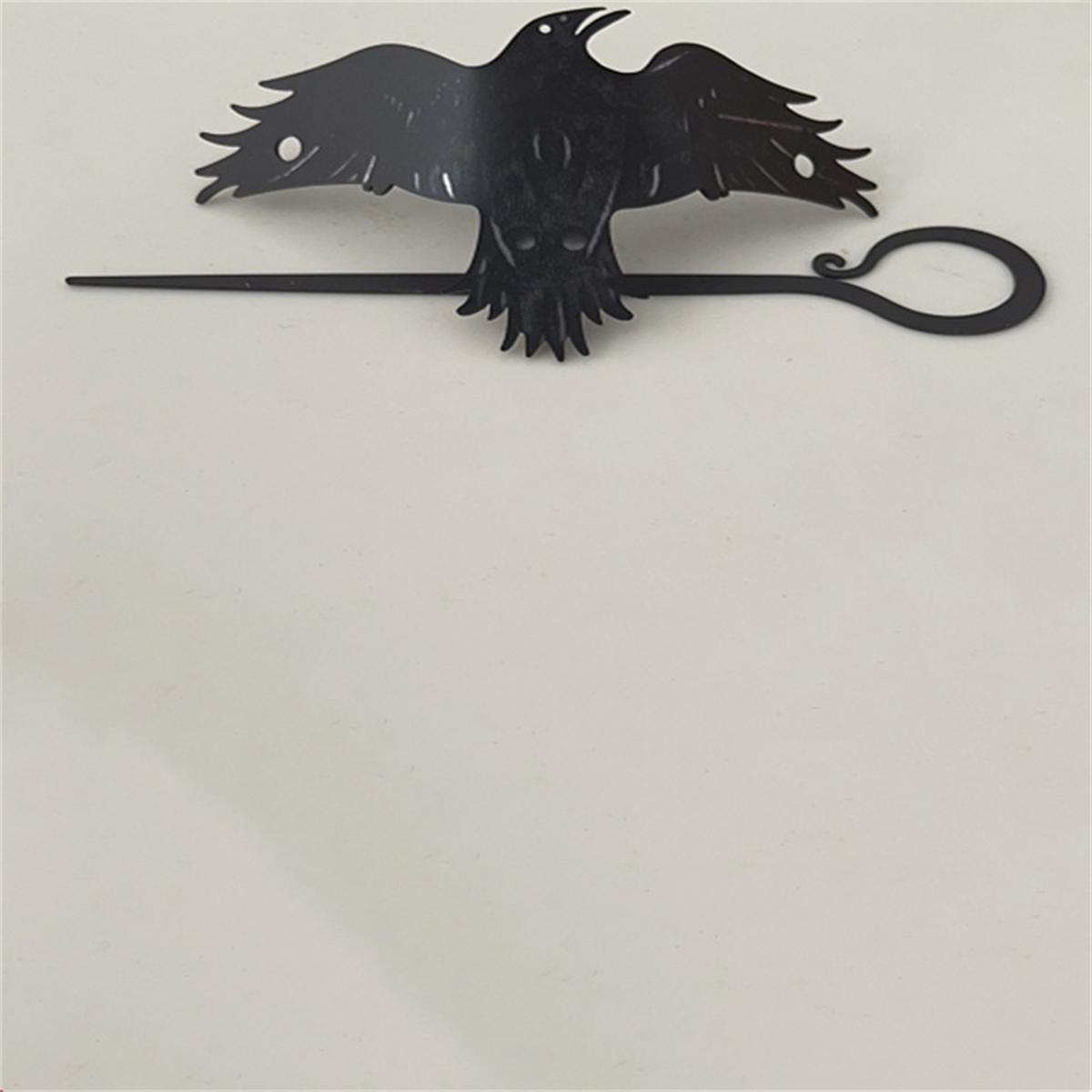 Women Hairpin with a Black Raven Crow Barrette Vintage Punk Animal Restyle Hair Clip Jewellery