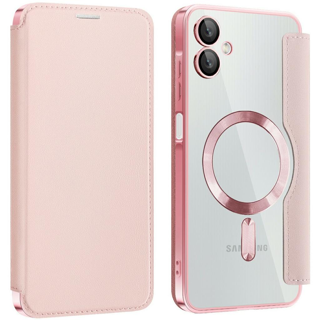 For Samsung Galaxy A06 4G Case Compatible with MagSafe RFID Blocking Card Holder Leather Phone Cover