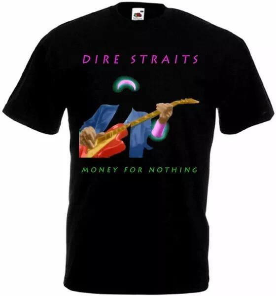 Dire Straits Money For Nothing Basic Black Rare Design Black T Shirt