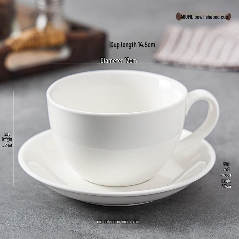 Elegant Ceramic Coffee Mug with Saucer
