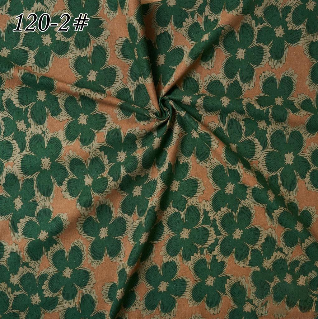 145x100cm Cotton Linen Small Floral Printed Fabric For Women's Clothing, Decorative Fabric DIY Handmade Sewing Cloth Fabric
